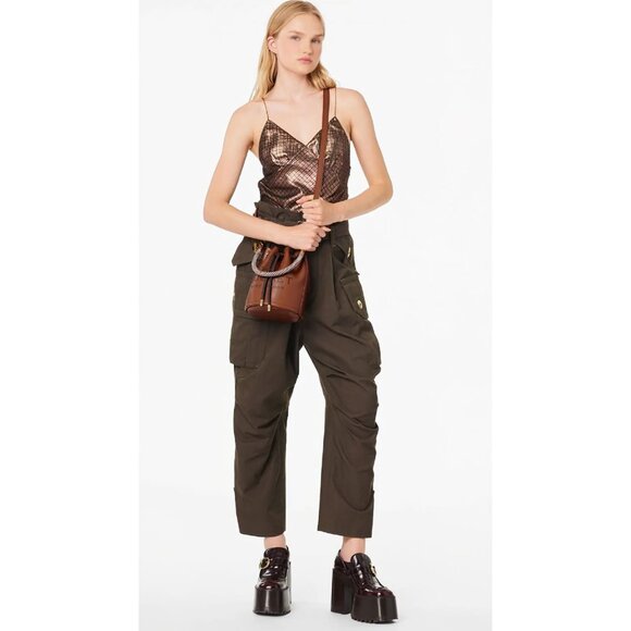 Marc Jacobs Women's The Bucket Leather Bucket Crossbody Bag Argan Oil Brown OS - Picture 15 of 16